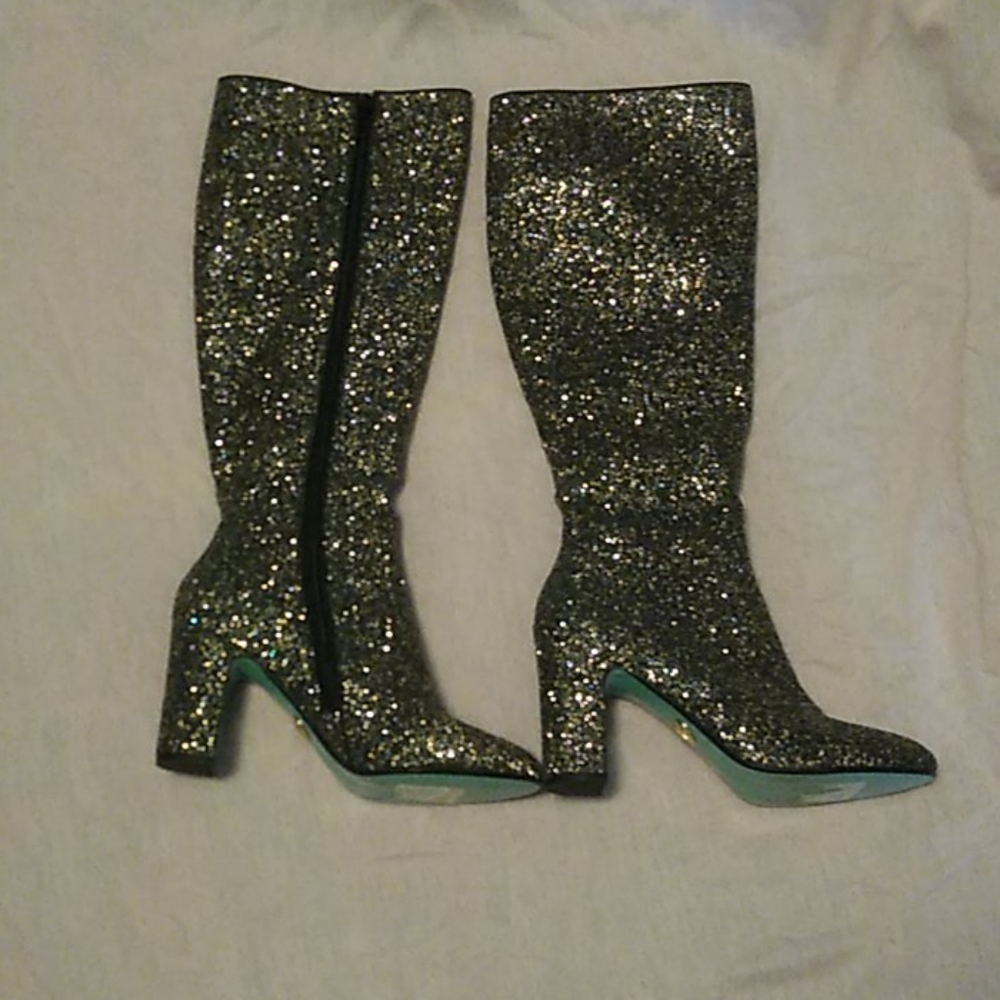 Betsey Johnson sparkly boots
